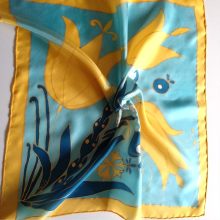KÉK-SÁRGA TULIPÁNOS SELYEMKENDŐ