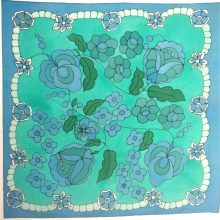 TÜRKIZ ÉS KÉK KALOCSAI SELYEMKENDŐ