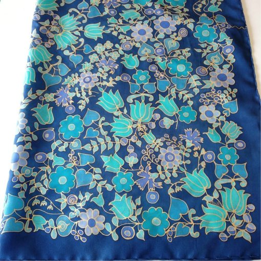 KÉK SZÁZVIRÁGÚ KENDŐ