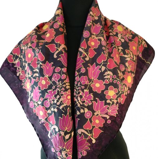 Fekete Százvirágú selyemkendő