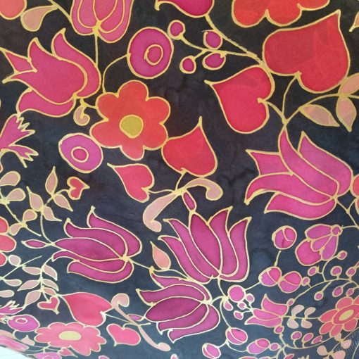 Fekete Százvirágú selyemkendő