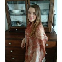 BARNA SELYEMSÁL TULIPÁNOKKAL