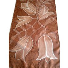 BARNA SELYEMSÁL TULIPÁNOKKAL