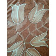 BARNA SELYEMSÁL TULIPÁNOKKAL