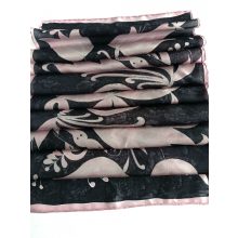 FEKETE SELYEMSÁL RÓZSASZÍN TULIPÁNOKKAL