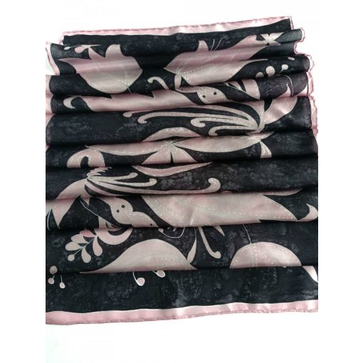 FEKETE SELYEMSÁL RÓZSASZÍN TULIPÁNOKKAL