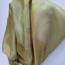 OLAJZÖLD SELYEMSÁL TULIPÁNOKKAL