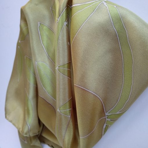 OLAJZÖLD SELYEMSÁL TULIPÁNOKKAL