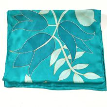 Türkiz selyemsál tulipánokkal