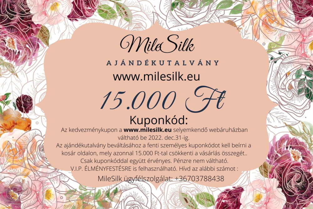MileSilk AJÁNDÉKUTALVÁNYOK MileSilk AJÁNDÉKUTALVÁNYOK